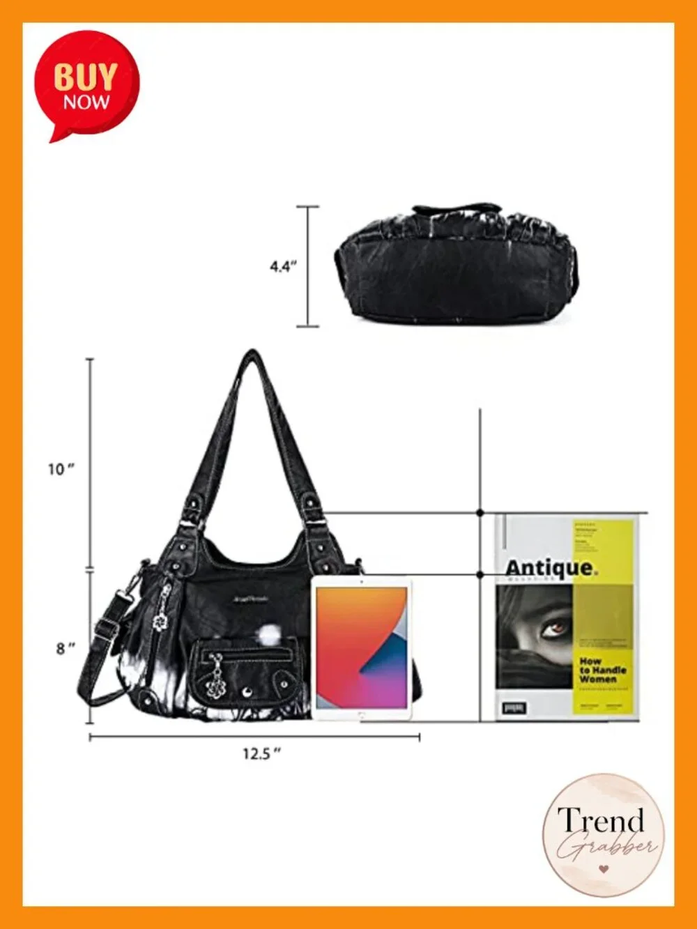 Women's Hobo Handbag Soft PU Leather Shoulder Bag Crossbody Tote